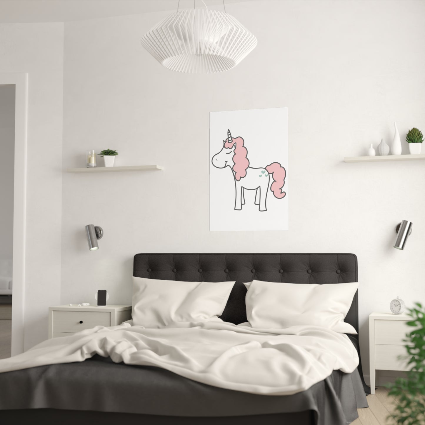 Kids Satin Poster - Unicorn Design