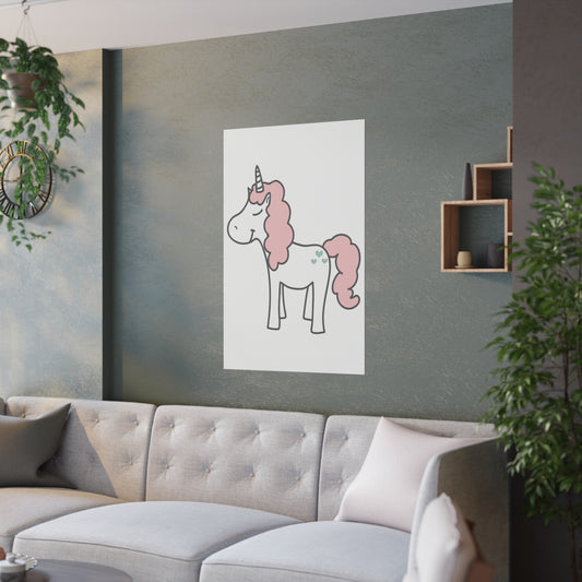 Kids Satin Poster - Unicorn Design